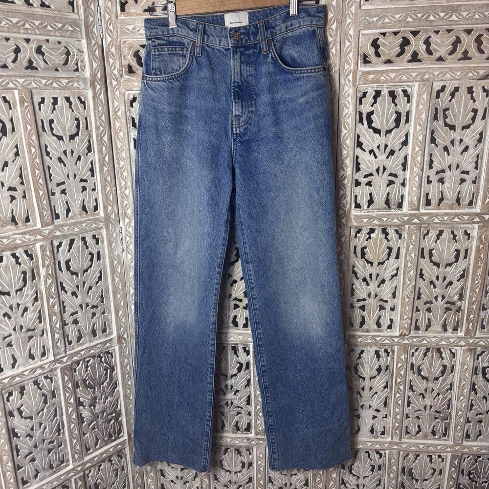 Reformation Val 90s Mid-Rise Straight Jeans Medium Wash Women's Size 26